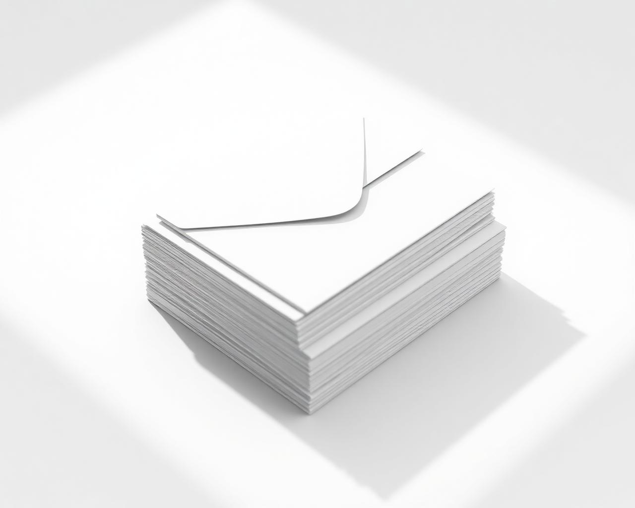 Premium branded business envelopes stacked neatly